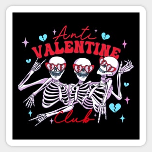 Anti Valentine Club Single Ladies Funny Sticker